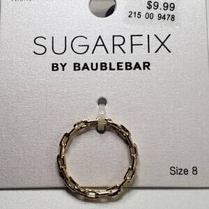 Sugarfix by‎ Baublebar Gold Link Chain Ring Size 8
